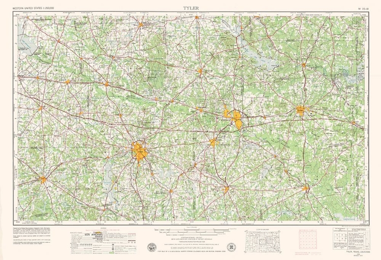 Picture of TYLER TEXAS QUAD - USGS 1956