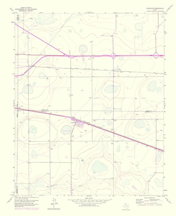 Picture of WASHBURN TEXAS QUAD - USGS 1975