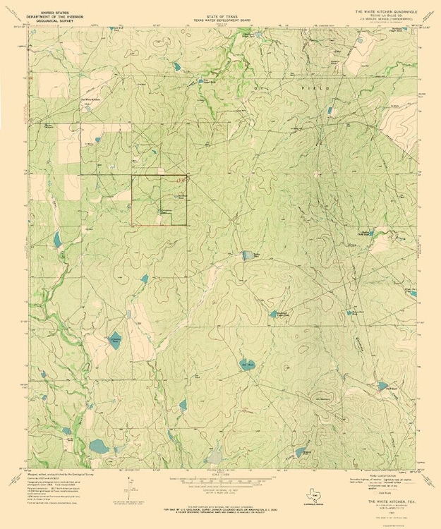 Picture of WHITE KITCHEN TEXAS QUAD - USGS 1969