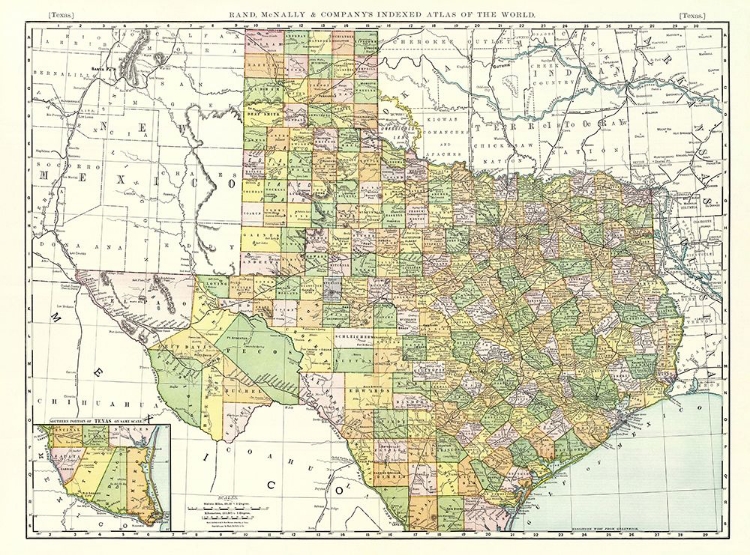 Picture of TEXAS - RAND MCNALLY 1897