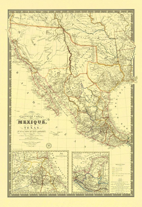 Picture of NEW MAP OF MEXICO AND TEXAS - 1840