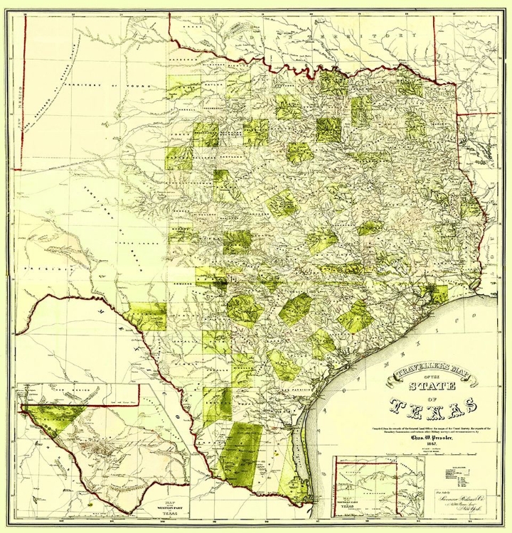 Somerset House - Images. TRAVELLERS MAP OF THE STATE OF TEXAS 1867