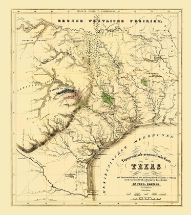 Picture of TEXAS SHOWING THE ALAMO - ROEMER 1849