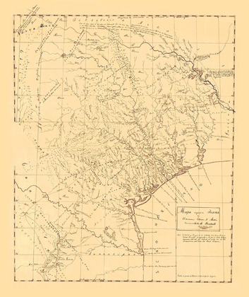 Picture of TEXAS ORIGINAL MAP - AUSTIN 1829