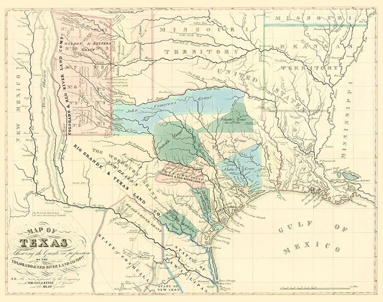Picture of TEXAS GRANTS BY COLORADO AND RED RIVER LAND CO
