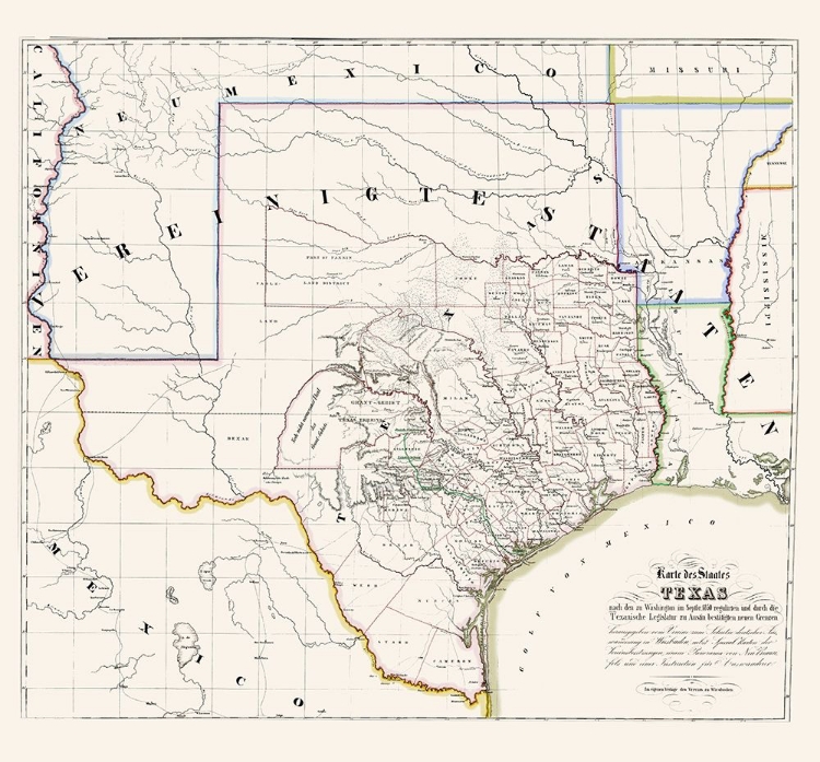 Picture of TEXAS - ASSOCIATION FOR GERMAN IMMIGRANTS 1851