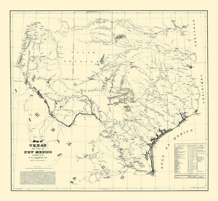 Picture of TEXAS, EASTERN NEW MEXICO - DUNNOVANT 1857