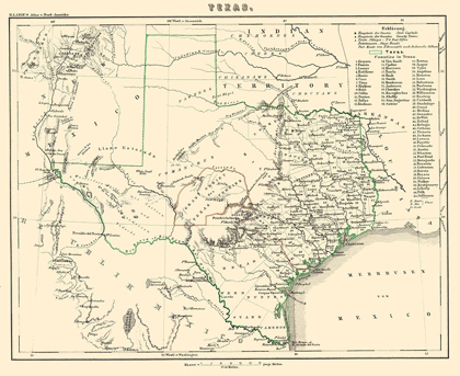 Picture of TEXAS - LANGE 1854