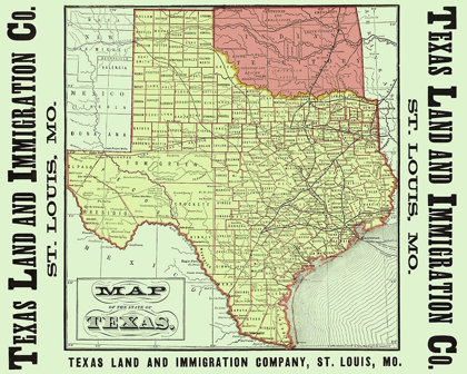 Picture of TEXAS - TEXAS LAND AND IMMIGRATION 1876