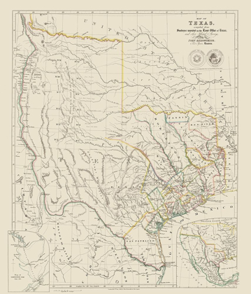 Picture of TEXAS AND SURROUNDING TERRITORIES - ARROWSMITH