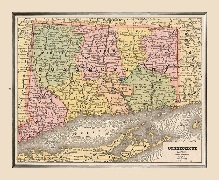 Picture of CONNECTICUT - CRAM 1888