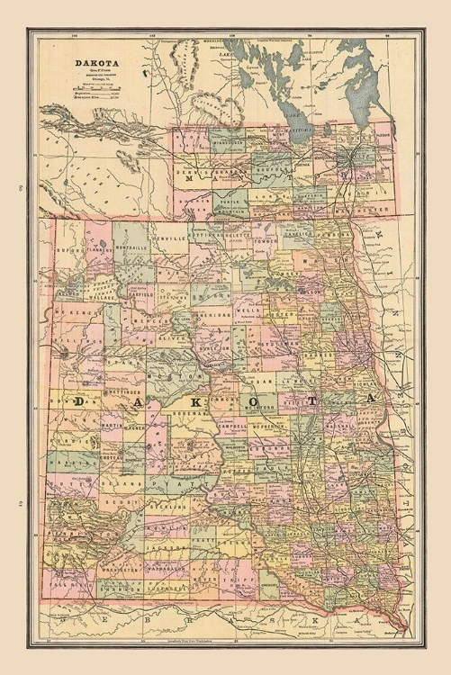 Picture of DAKOTA, UNITED STATES - CRAM 1888