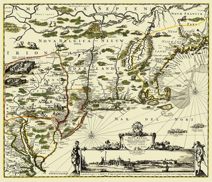 Picture of NEW ENGLAND ORIGINAL COLONIES - 1673