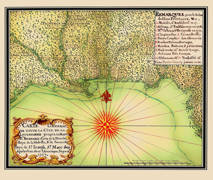 Picture of GULF OF MEXICO COAST UNITED STATES - DE BATZ 1747