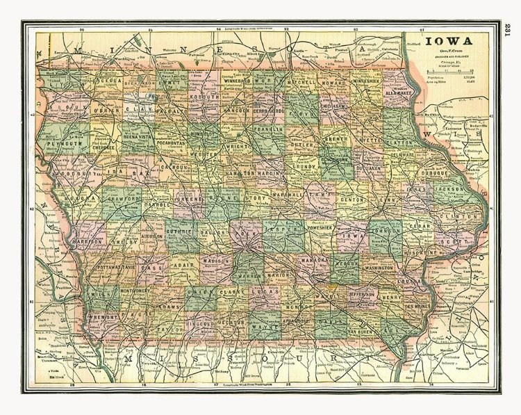 Picture of IOWA - JOHNSON 1888