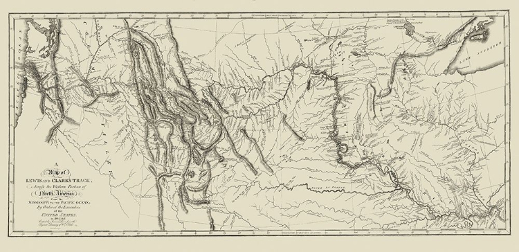 Picture of LEWIS AND CLARK TRACK ACROSS NORTH AMERICA