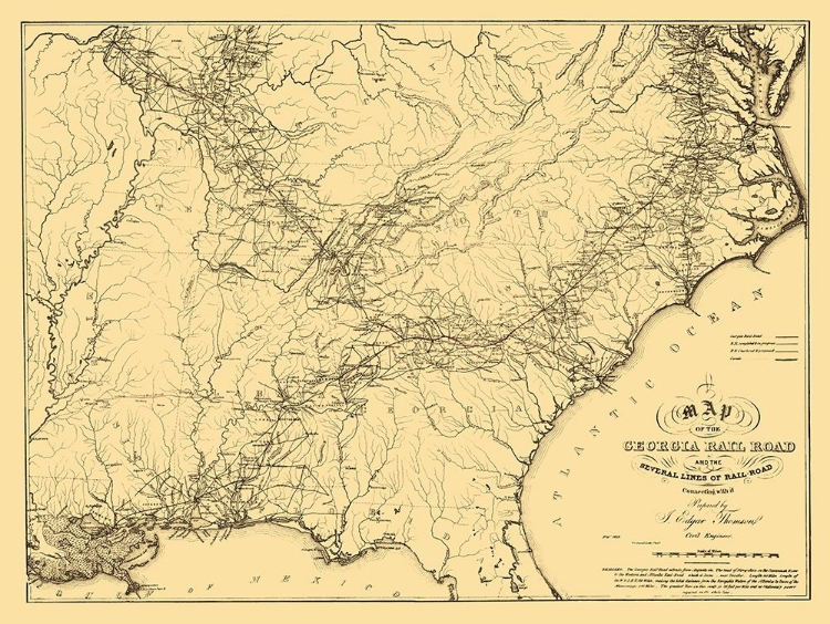 Picture of GEORGIA RAILROAD - THOMPSON 1839