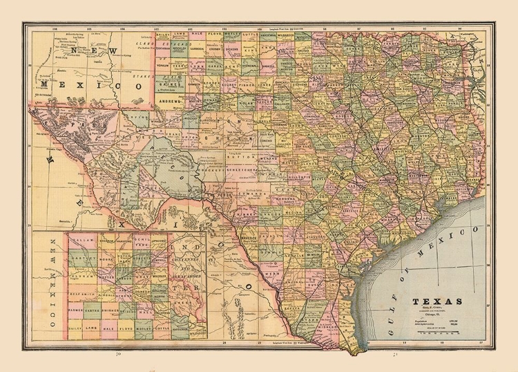 Picture of TEXAS, UNITED STATES - CRAM 1888