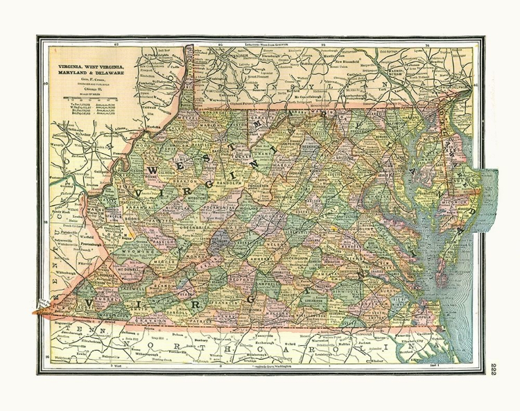 Picture of VIRGINIA, MARYLAND, DELAWARE - JOHNSON 1888