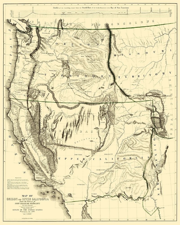 Picture of OREGON, UPPER CALIFORNIA - WEBER 1848