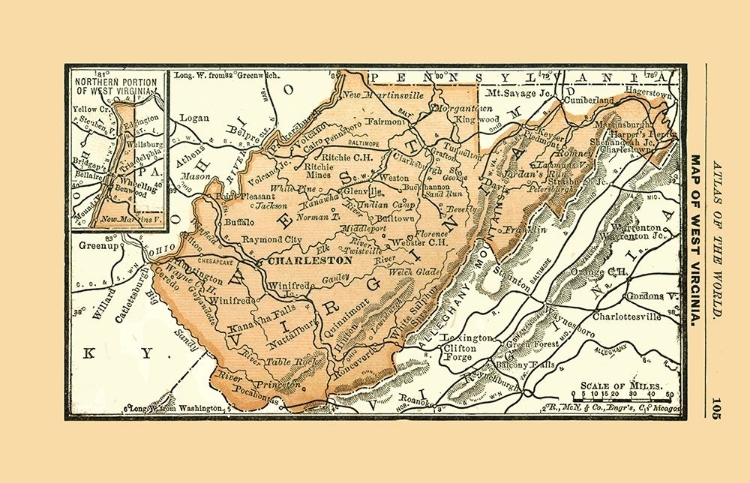 Picture of WEST VIRGINIA - ALDEN 1886