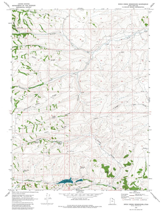 Picture of BIRCH CREEK RESERVOIRS UTAH QUAD - USGS 1969