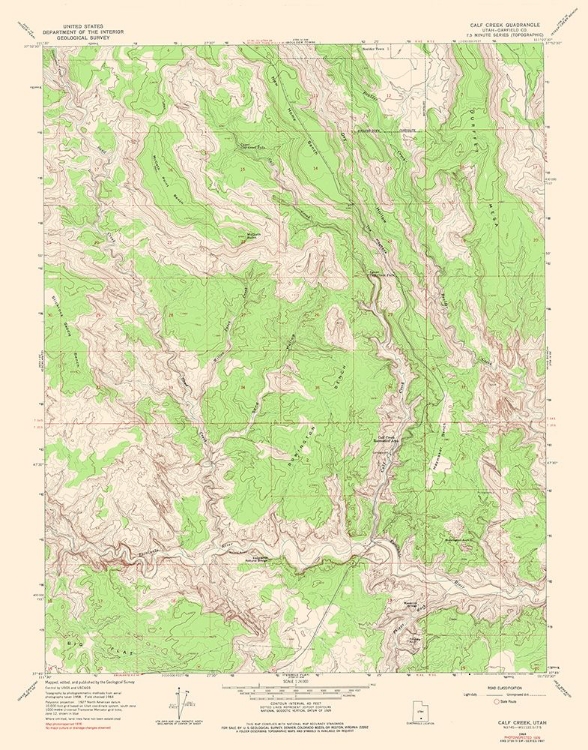 Picture of CALF CREEK UTAH QUAD - USGS 1964