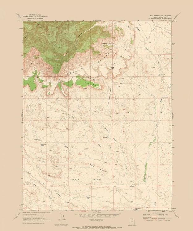 Picture of CISCO SPRINGS UTAH QUAD - USGS 1970