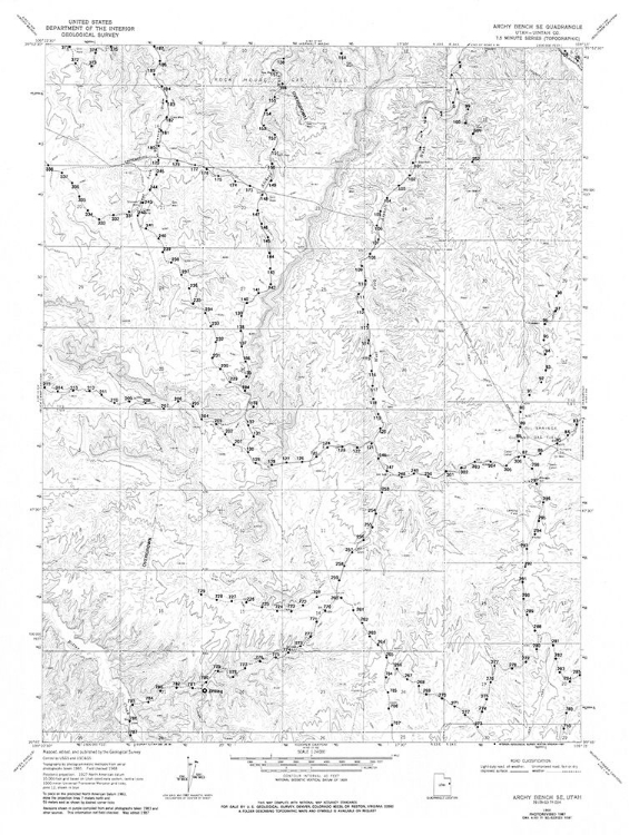 Picture of SOUTH EAST ARCHY BENCH UTAH QUAD - USGS 1968