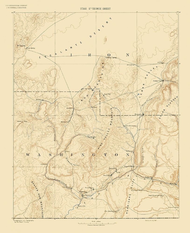 Picture of ST GEORGE UTAH SHEET - USGS 1891