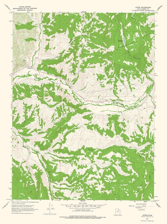 Picture of UPTON UTAH QUAD - USGS 1967