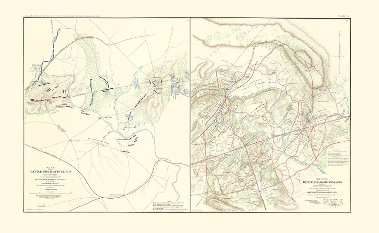 Picture of BATTLEFIELDS OF BULL RUN MANASSAS - MCDOWELL 1895