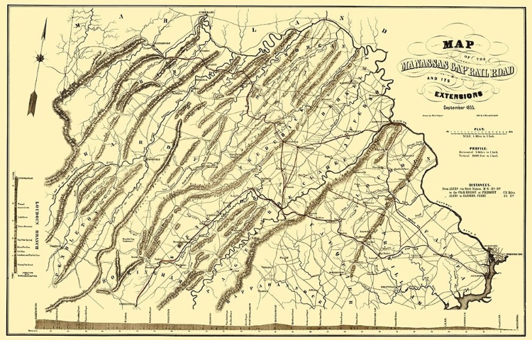 Picture of MANASSAS GAP RAILROAD - HOEN 1855