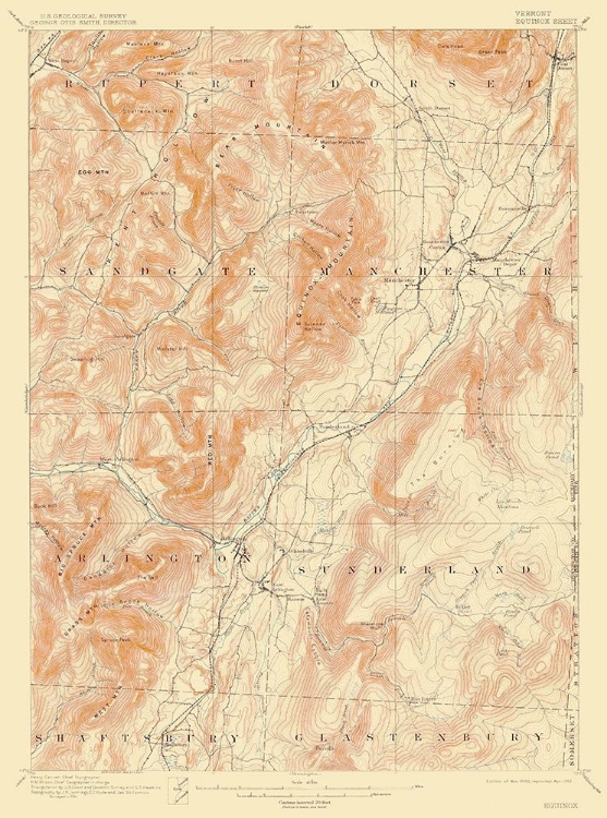 Picture of EQUINOX VERMONT QUAD - USGS 1900