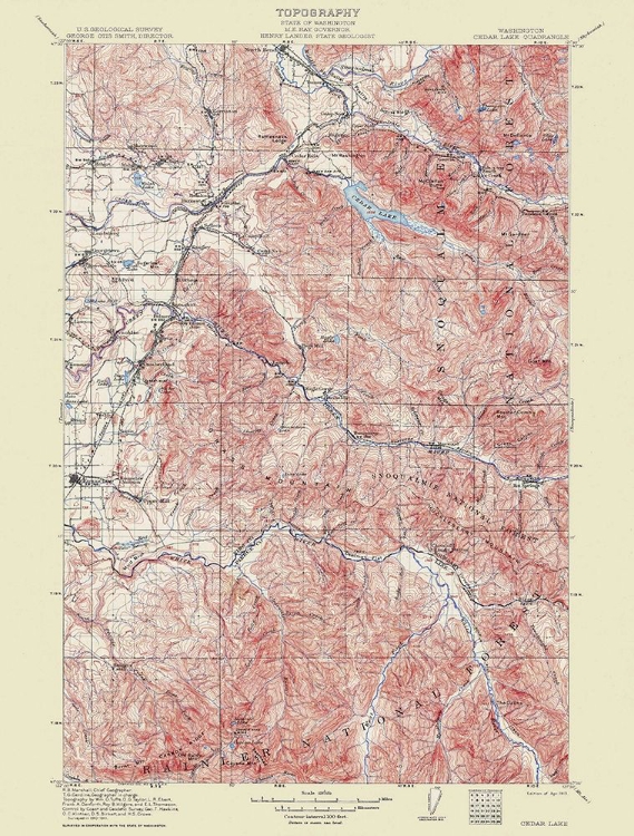 Picture of CEDAR LAKE WASHINGTON QUAD - USGS 1913