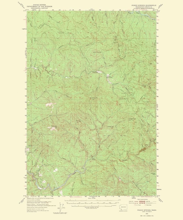 Picture of PIGEON SPRINGS WASHINGTON QUAD - USGS 1965