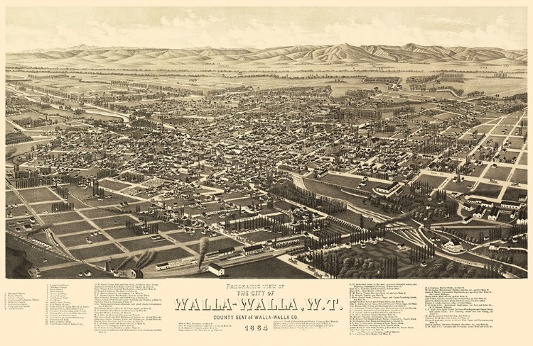 Picture of WALLA WALLA WASHINGTON - BURLEIGH 1884