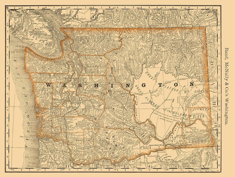 Picture of WASHINGTON - RAND MCNALLY 1879