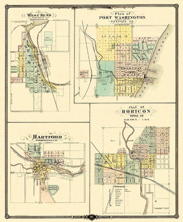 Picture of WEST BEND, HARTFORD WISCONSIN - SNYDER 1878