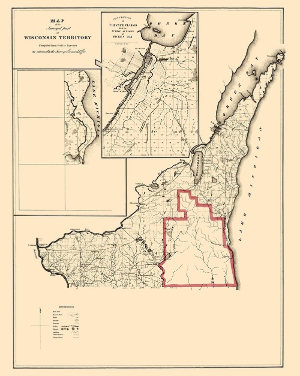 Picture of WISCONSIN TERRITORY SURVEYS - SURVEYOR GENERAL