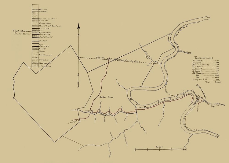 Picture of NEW RIVER COAL MINE SURVEY WEST VA - ANON 1880