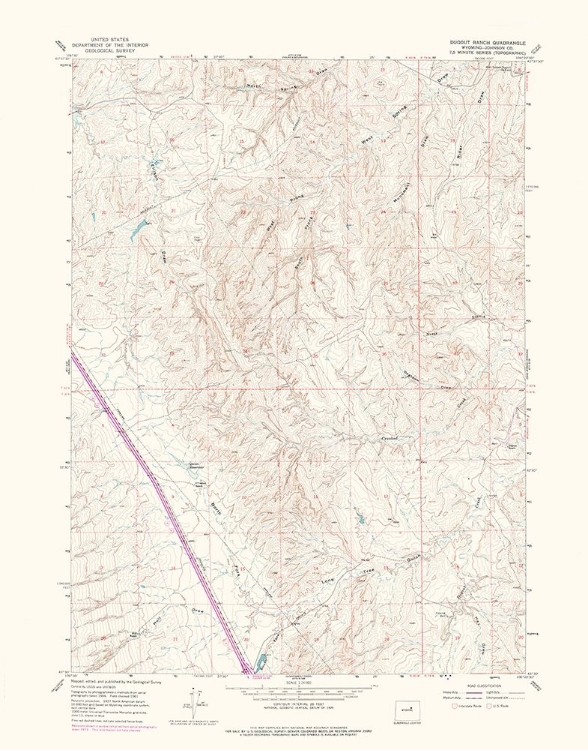 Picture of DUGOUT RANCH WYOMING QUAD - USGS 1973