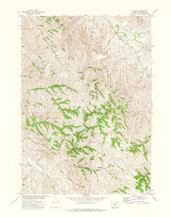 Picture of ECHETA WYOMING QUAD - USGS 1972