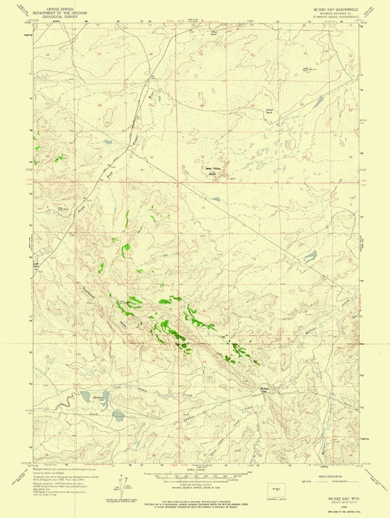 Picture of MC RAE GAP WYOMING QUAD - USGS 1959