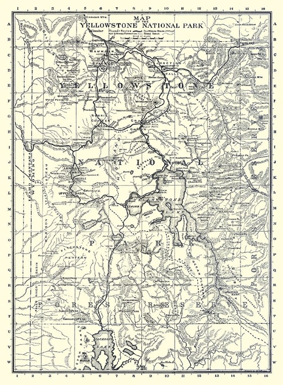 Picture of YELLOWSTONE NATIONAL PARK, WYOMING - BROWN 1895