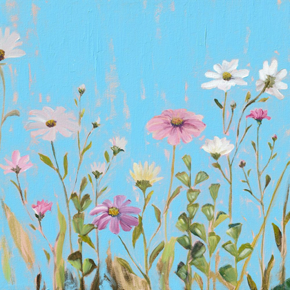 Picture of WILD FLOWERS ON CERULEAN I