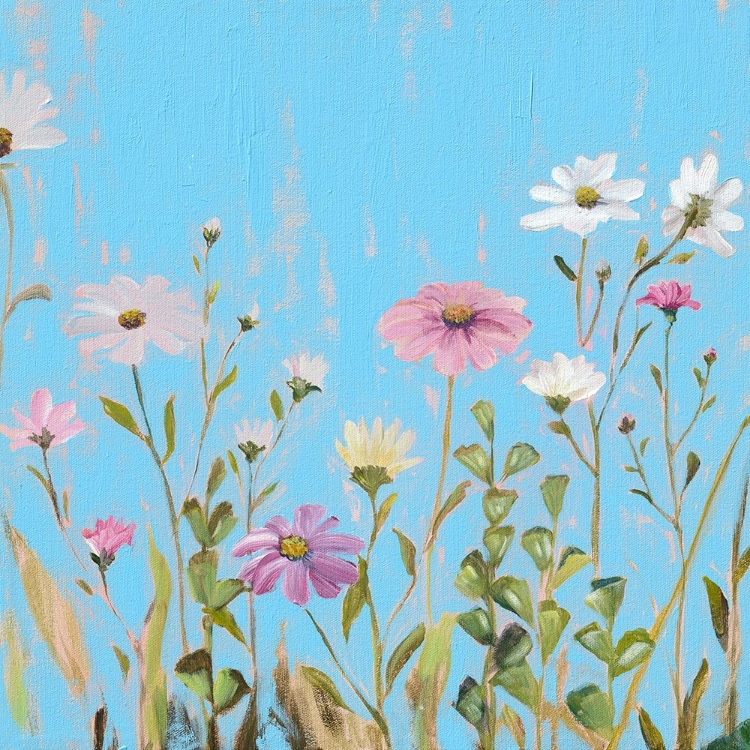 Picture of WILD FLOWERS ON CERULEAN I