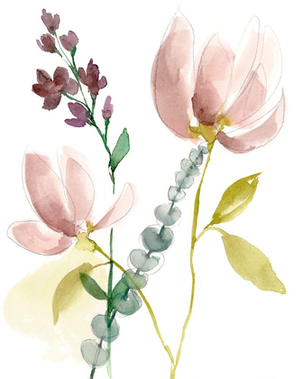 Picture of PASTEL FLOWER COMPOSITION I