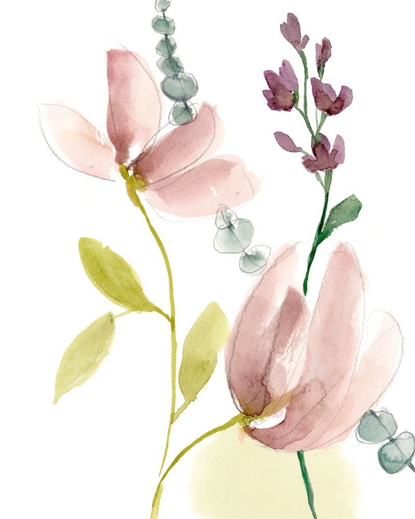 Picture of PASTEL FLOWER COMPOSITION II