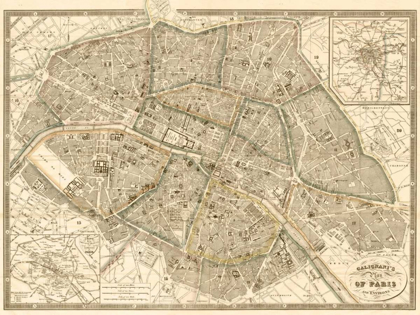 Picture of PLAN OF PARIS AND ENVIRONS, 1865